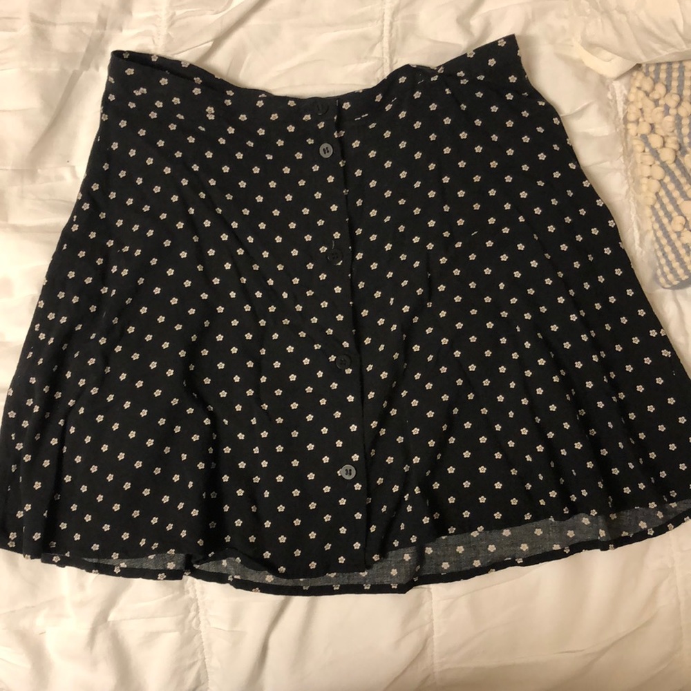 Black Flower Skirt